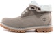 (W) Timberland Roll Top Boots Asas 'Kelabu Sederhana dengan Kelabu Terang' A44S3W