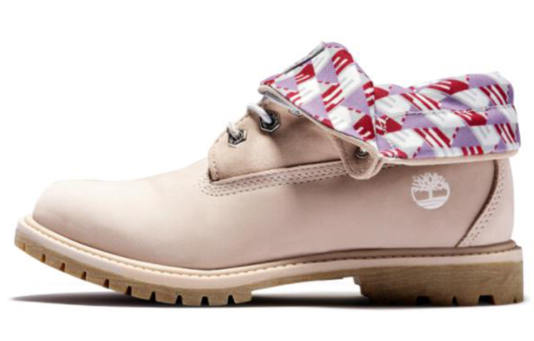 (Women) Timberland Roll Top Boots Basic 'Pale Pink with Plaid Print' A2MDW662