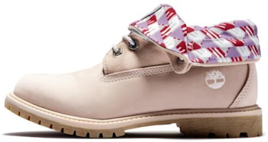 (Women) Timberland Roll Top Boots Basic 'Pale Pink with Plaid Print' A2MDW662 (Women) Timberland Roll Top Boots Basic 'Pale Pink with Plaid Print' A2MDW662