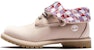 (W) Timberland Roll Top Boots Asas 'Merah Jambu Pudar dengan Cetak Plaid' A2MDW662