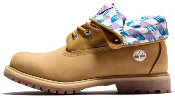 (Women) Timberland Roll Top Boots Basic 'Wheat Pink with Plaid Print' A2MDA231 Buy (Women) Timberland Roll Top Boots Basic 'Wheat Pink with Plaid Print' A2MDA231
