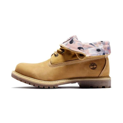 (W) Timberland Roll Top Boots Basic 'Wheat with Dot Print'