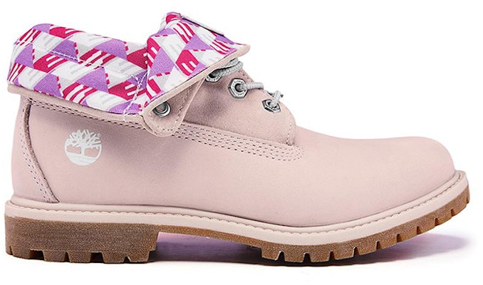 (Women) Timberland Roll Top Wide Fit Boots Basic 'Pale Pink with Plaid Print' A2MDWW Order (Women) Timberland Roll Top Wide Fit Boots Basic 'Pale Pink with Plaid Print' A2MDWW