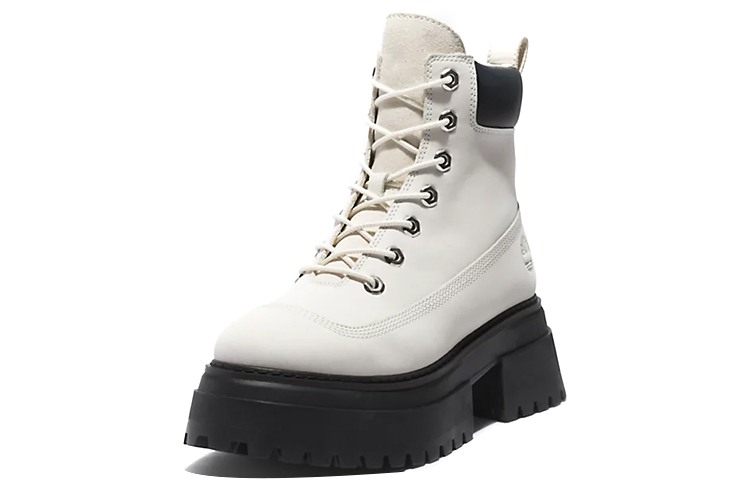 (W) Timberland Sky 6 Inch Lace-Up 'White Black' 圖 3