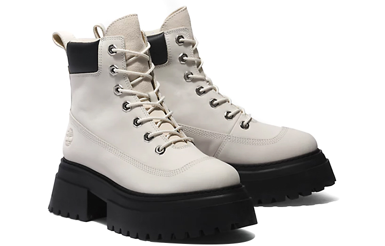 (W) Timberland Sky 6 Inch Lace-Up 'White Black' 圖 4