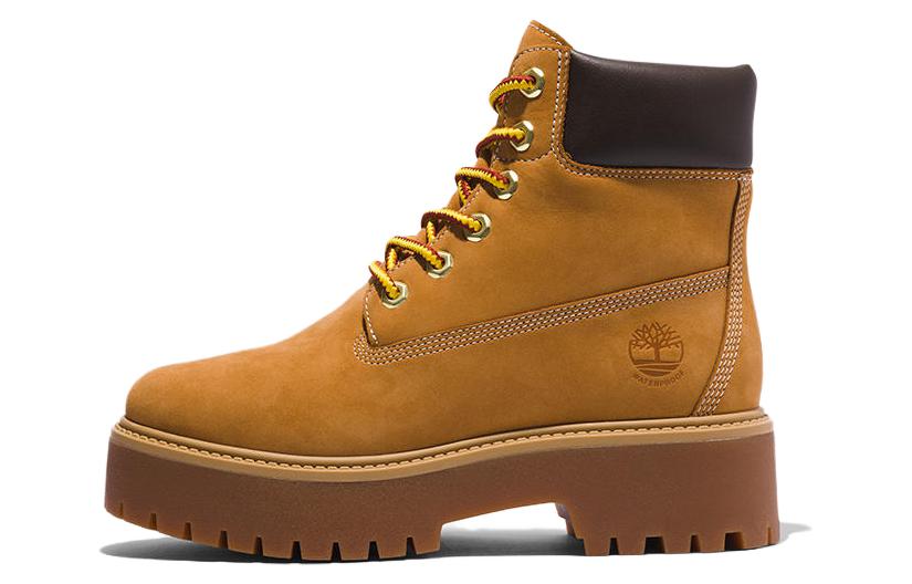 (Women) Timberland Stone Steet 6 Inch Premium Platform Waterproof Boots 'Wheat Nubuck' A5RJD
