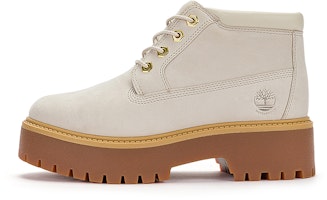 (Women) Timberland Stone Street Mid Lace Up Waterproof Boots 'White Nubuck' A64FRW (Women) Timberland Stone Street Mid Lace Up Waterproof Boots 'White Nubuck' A64FRW
