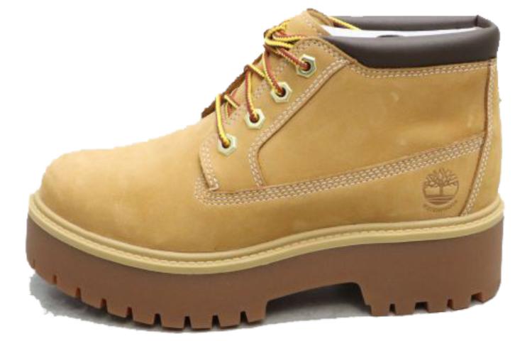 (Women) Timberland Stone Street Mid Lace Up Waterproof Chukka Boots 'Wheat Nubuck' A5RF9