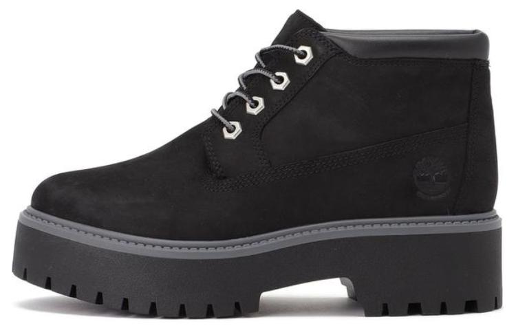(Women) Timberland Stone Street Premium Platform Waterproof Chukka Boots 'Black Nubuck' A5REN