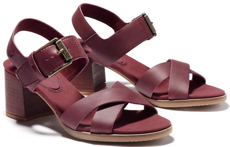 (W) Timberland Tallulah May 'Burgundy Chunky Heel Sandal' 圖 2