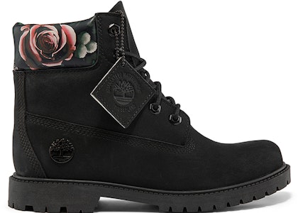 (W) (女性用) ティンバーランド ヘリテージカップソールブーツ 'ブラックヌバック&フローラル' A2M7RW A2M7RW Order (W) (女性用) ティンバーランド ヘリテージカップソールブーツ 'ブラックヌバック&フローラル' A2M7RW A2M7RW