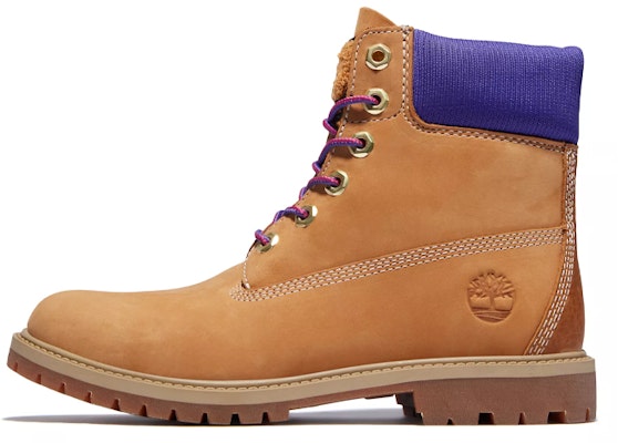 (Women) Timberland 6 Inch Heritage Cupsole Boots 'Wheat Nubuck with Purple' A44KP231 Buy (Women) Timberland 6 Inch Heritage Cupsole Boots 'Wheat Nubuck with Purple' A44KP231