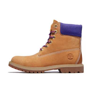 (W) Timberland 6 Inch Heritage Cupsole Boots 'Wheat Nubuck with Purple'