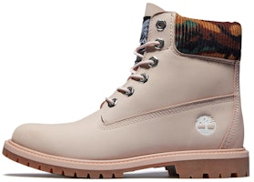 (Women) Timberland Heritage 6 Inch Waterproof Boots 'Pale Pink Nubuck with Camo' A2M8P662 (Women) Timberland Heritage 6 Inch Waterproof Boots 'Pale Pink Nubuck with Camo' A2M8P662