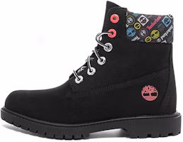 (Women) Timberland Heritage 6 Inch Waterproof Boots 'Black Nubuck with Colorful Logos' A5M24001 (Women) Timberland Heritage 6 Inch Waterproof Boots 'Black Nubuck with Colorful Logos' A5M24001