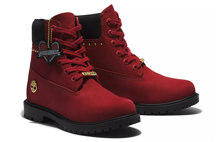 Lookbook Timberland添柏嵐 防水耐磨戶外靴 女款 深紅色