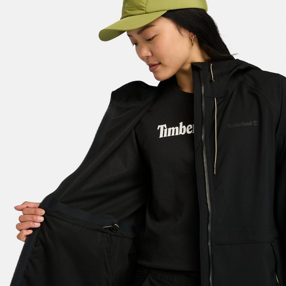 Sizing (W) Timberland Jaket Hiking Outdoor Waterproof Windproof Hitam A5ZA7-001