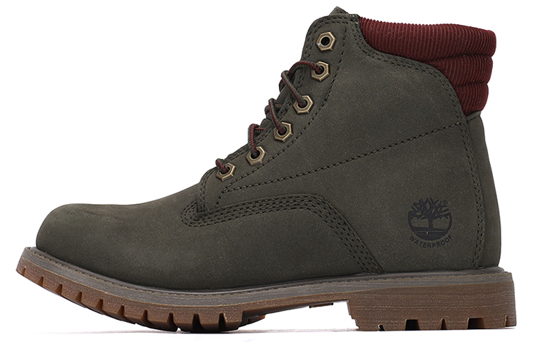 Buy Timberland 添柏蘭 Watrvel Bsic 6in Wp Dkgrn, Fq 舒適高筒馬丁靴 女款 軍綠色