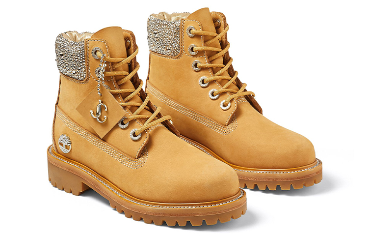 (W) Timberland Jimmy Choo 6 Inch Crystal Boots 'Wheat Nubuck with Crystals' 圖 2