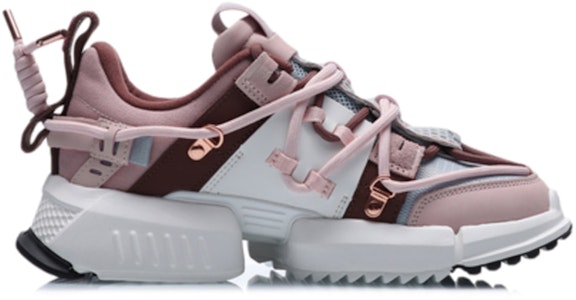 LiNing李寧 盤古 櫻花 耐磨透氣 低幫 運動休閒鞋 女款 粉褐 Order LiNing李寧 盤古 櫻花 耐磨透氣 低幫 運動休閒鞋 女款 粉褐