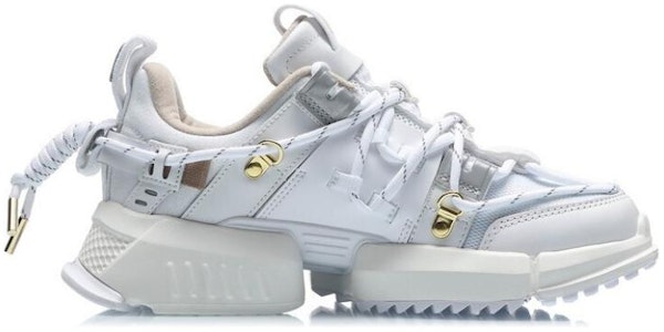 中國李寧 盤古 防滑耐磨 低幫 運動休閒鞋 女款 白金 Order 中國李寧 盤古 防滑耐磨 低幫 運動休閒鞋 女款 白金