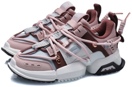 LiNing李寧 盤古 櫻花 耐磨透氣 低幫 運動休閒鞋 女款 粉褐 Lookbook LiNing李寧 盤古 櫻花 耐磨透氣 低幫 運動休閒鞋 女款 粉褐
