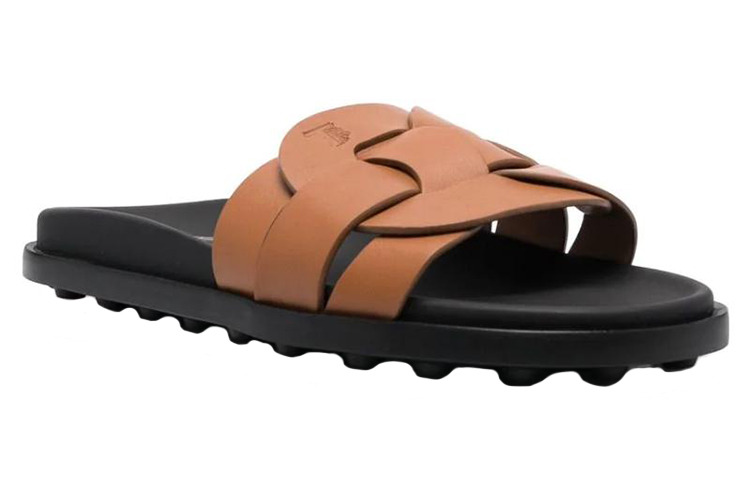 (W) TOD'S Calfskin Flat 'Fashion Slide Brown' 圖 2