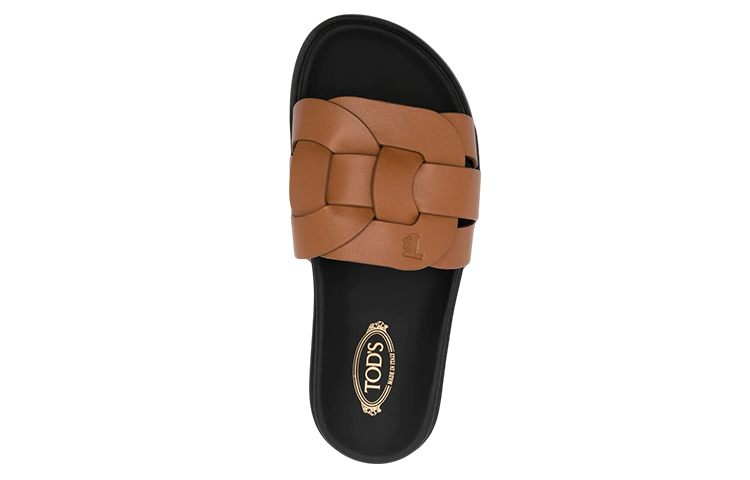 (W) TOD'S Calfskin Flat 'Fashion Slide Brown' 圖 3