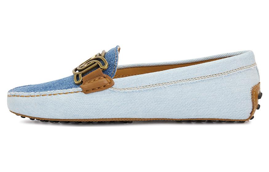 (Women) TOD'S Canvas Slip-On Round Toe Low-Top 'Blue' XXW00G0HB10R43ZZEU