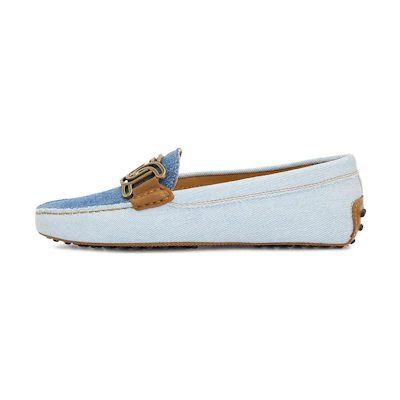 (W) TOD'S Canvas Slip-On Round Toe Low-Top 'Blue'