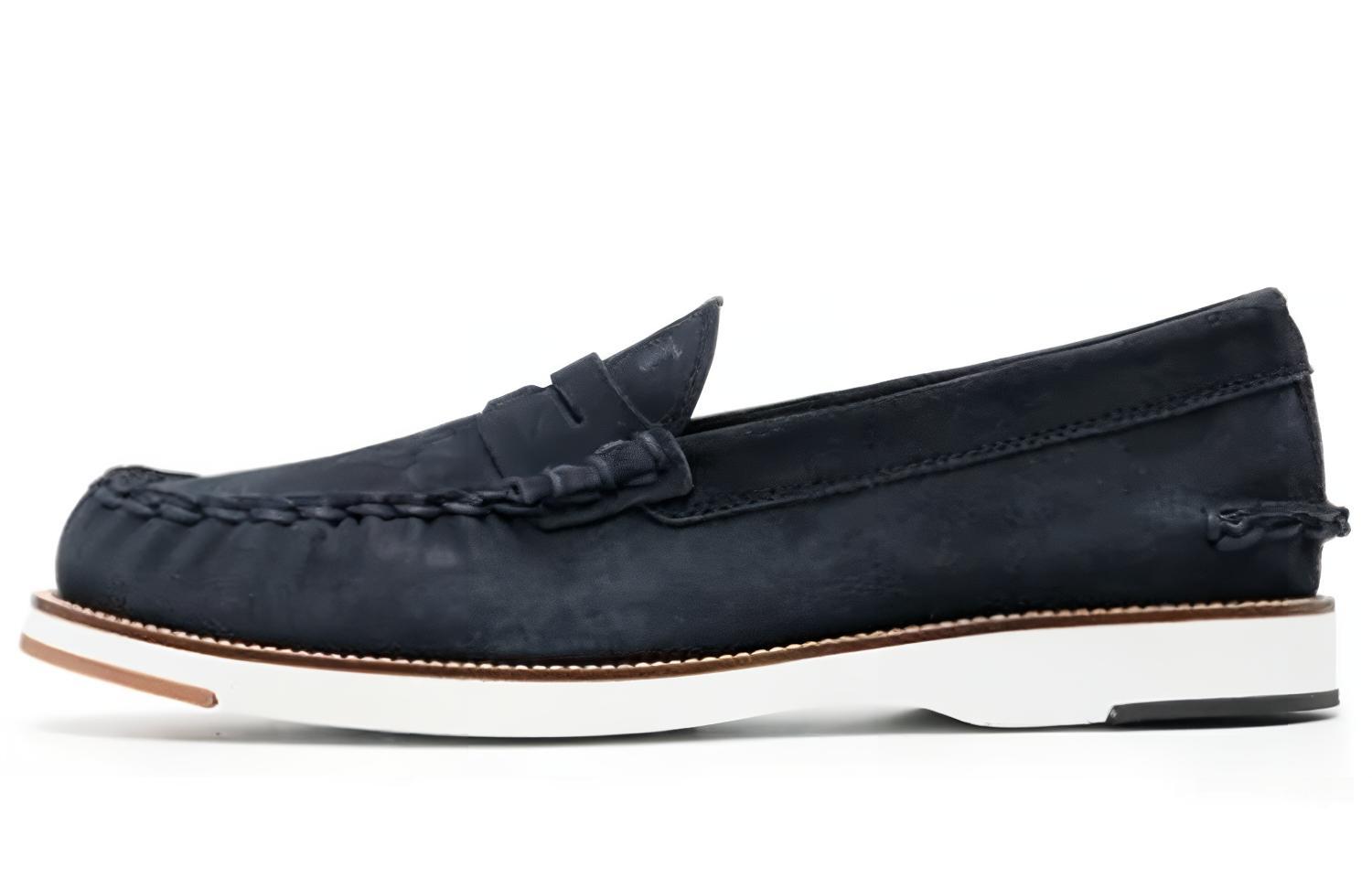 (W) TOD'S Casual Leather Flats 'Blue'