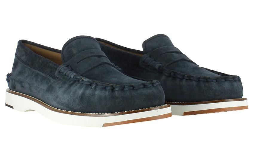 (W) TOD'S Casual Leather Flats 'Blue' 圖 3