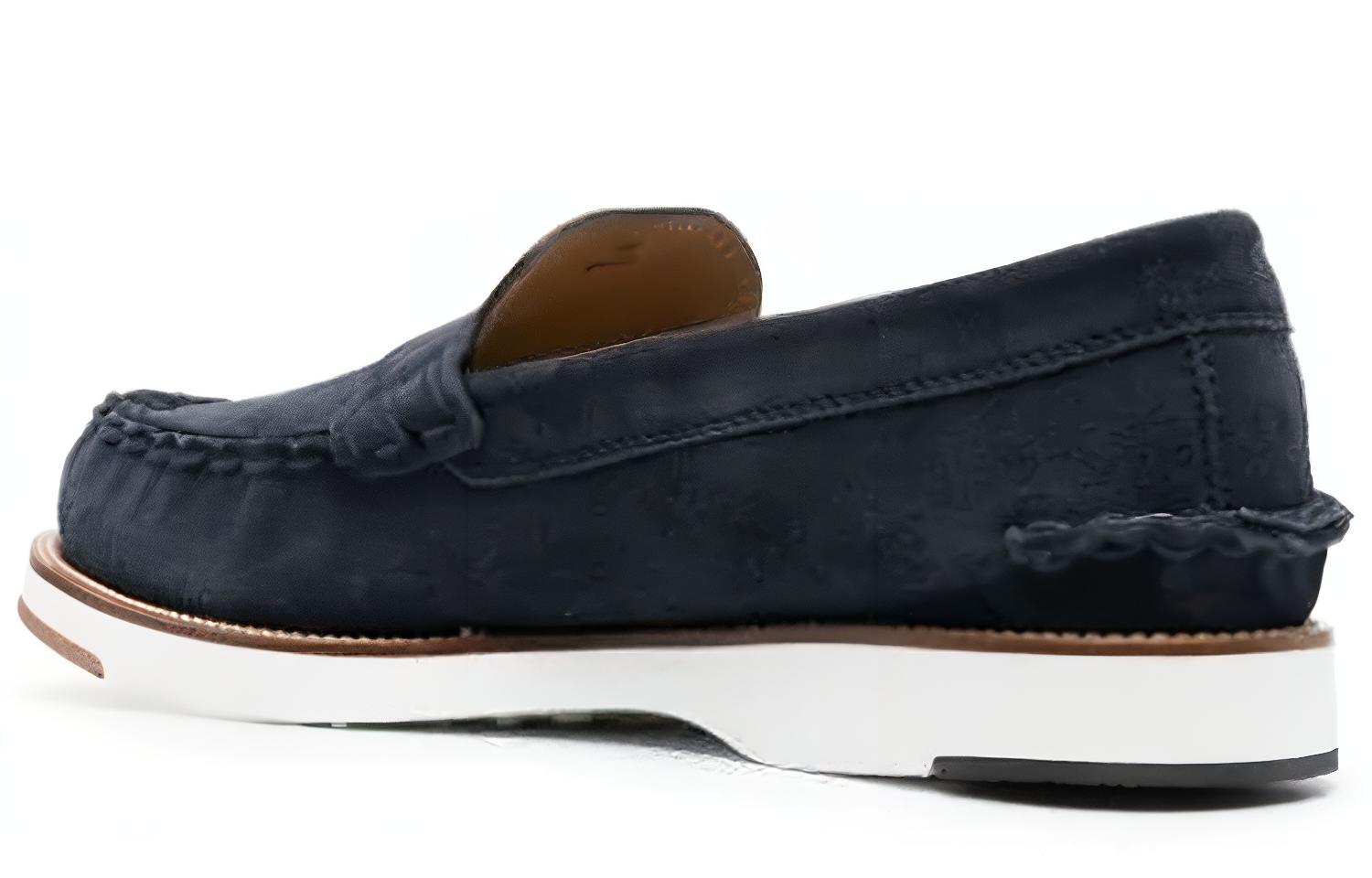 (W) TOD'S Casual Leather Flats 'Blue' 圖 4