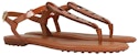 (W) Tod's Reka Rantai Sandal Rata Bertali 'Coklat' XXW0OV0EM20OW0G807