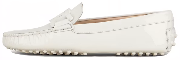 (Women) TOD'S City Gommino 'Simple Patent White' XXW00G0DN23OW0C016 (Women) TOD'S City Gommino 'Simple Patent White' XXW00G0DN23OW0C016