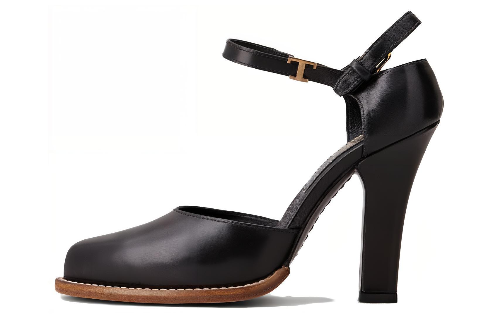 (W) TOD'S D'Orsay 'Black Buckle'