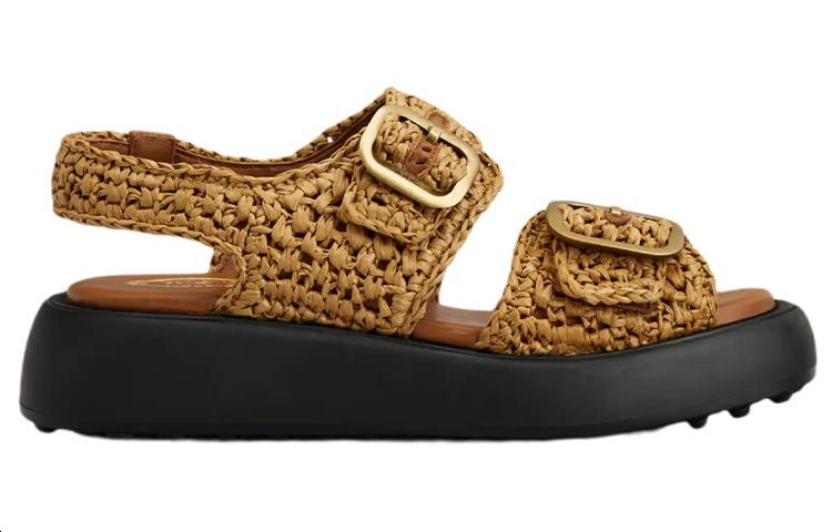 (W) TOD'S Fabric 'CMFT Casual Brown' Sandals 圖 2