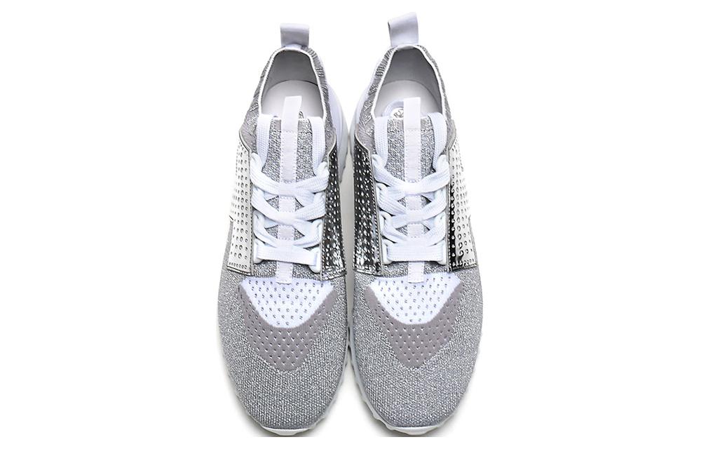 (W) TOD'S Fabric and Leather Sneaker 'Silver Grey' 圖 4