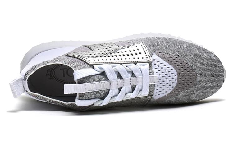 (W) TOD'S Fabric and Leather Sneaker 'Silver Grey' 圖 5