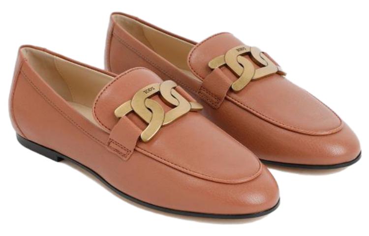 (W) TOD'S Fashion Round-Toe Loafer 'Brown' 圖 3