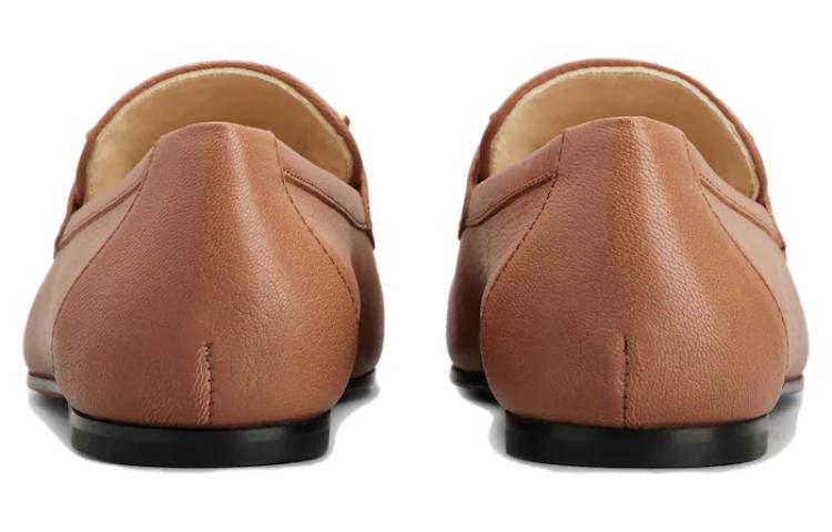 (W) TOD'S Fashion Round-Toe Loafer 'Brown' 圖 4