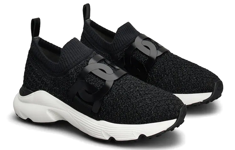 (W) TOD'S Fashion Strap Sneaker 'Black' 圖 2