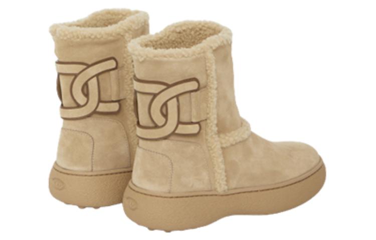 (W) TOD'S Fashion Trendy Ankle Boots 'Beige' 圖 4