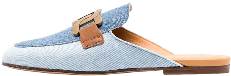 TOD‘S托德斯 鏈飾 平底 拼接設計 時尚涼拖 女款 藍色 Buy TOD‘S托德斯 鏈飾 平底 拼接設計 時尚涼拖 女款 藍色