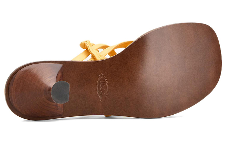 Lookbook (W) TOD''S Leren Sandalen met Hak ''Geel'' XXW35K0FT70MIDG223
