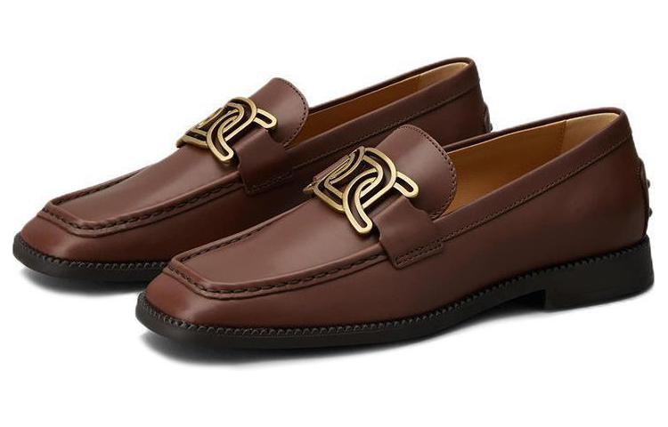 (W) TOD'S Kate 'Brown Leather' Slip-On Flats 圖 3