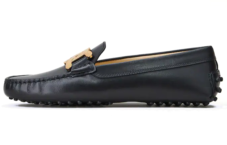 (W) TOD'S Kate Gommino 'Black Leather Loafer'