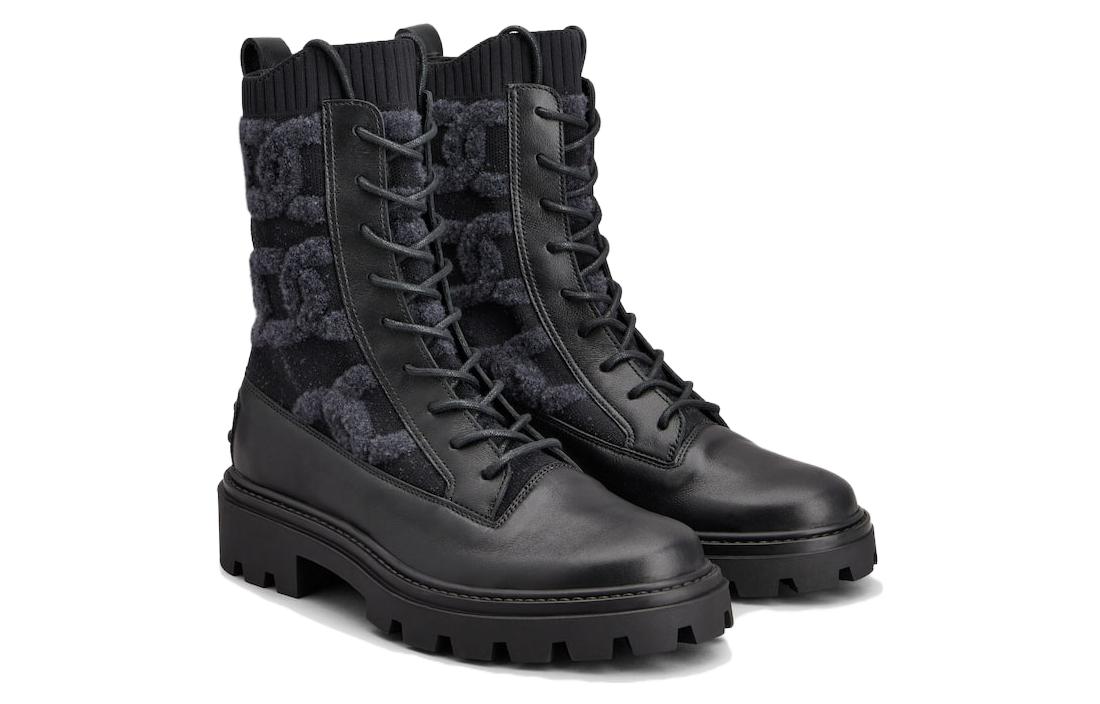 Order (W) Bottes en Cuir TOD''S KATE ''Noires à Lacets'' XXW08J0GB60SNOB999