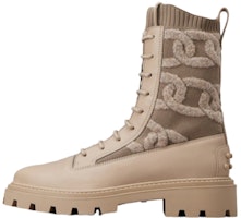 (Women) TOD'S KATE Leather Lace-Up Booties 'Beige' XXW08J0GB60SNOC609 (Women) TOD'S KATE Leather Lace-Up Booties 'Beige' XXW08J0GB60SNOC609