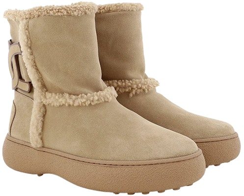 (Women) TOD'S Kate Suede Round-Toe Slip-On Ankle Boots 'Beige' XXW09J0HQ60I0X590A Order (Women) TOD'S Kate Suede Round-Toe Slip-On Ankle Boots 'Beige' XXW09J0HQ60I0X590A